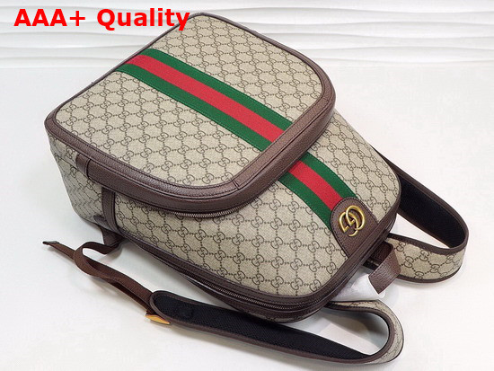 Gucci Ophidia GG Medium Backpack Beige Ebony GG Supreme Canvas 547967 Replica