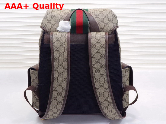 Gucci Ophidia GG Medium Backpack Beige and Ebony GG Supreme Canvas 598140 Replica