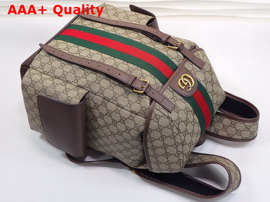 Gucci Ophidia GG Medium Backpack Beige and Ebony GG Supreme Canvas 598140 Replica