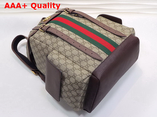 Gucci Ophidia GG Medium Backpack Beige and Ebony GG Supreme Canvas 598140 Replica