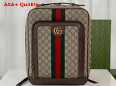 Gucci Ophidia GG Medium Backpack in Beige and Ebony GG Supreme Canvas 745718 Replica