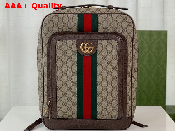 Gucci Ophidia GG Medium Backpack in Beige and Ebony GG Supreme Canvas 745718 Replica