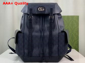 Gucci Ophidia GG Medium Backpack in Blue and Black GG Supreme Canvas 598140 Replica