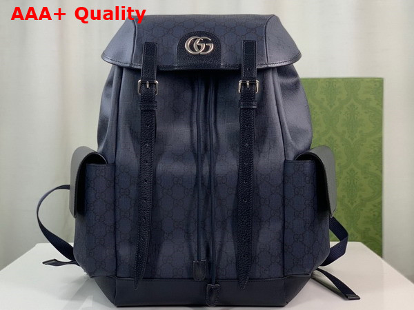 Gucci Ophidia GG Medium Backpack in Blue and Black GG Supreme Canvas 598140 Replica