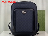 Gucci Ophidia GG Medium Backpack in Blue and Black GG Supreme Canvas 745718 Replica