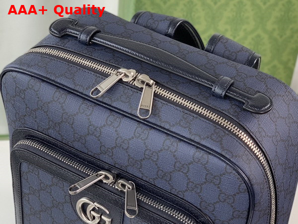 Gucci Ophidia GG Medium Backpack in Blue and Black GG Supreme Canvas 745718 Replica