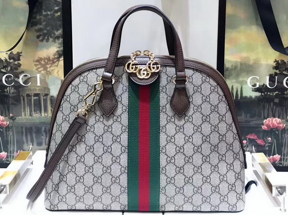 Gucci Ophidia GG Medium Top Handle Bag GG Supreme Canvas 524533