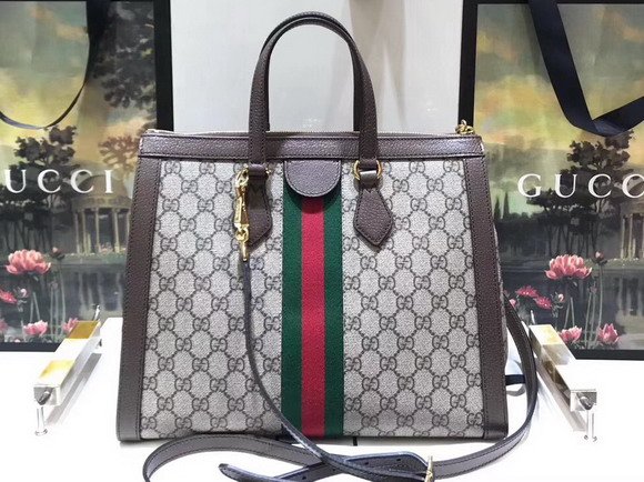 Gucci Ophidia GG Medium Top Handle Bag GG Supreme Canvas 524537