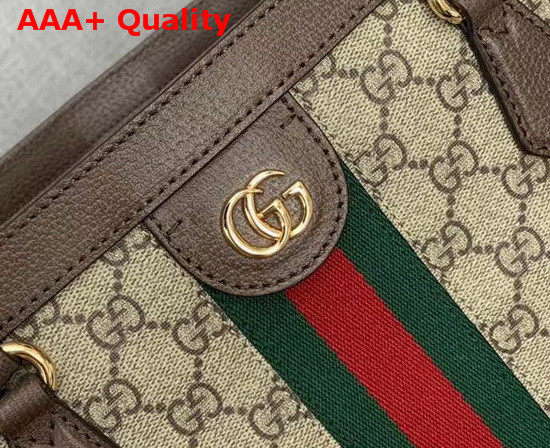 Gucci Ophidia GG Medium Tote Beige Ebony GG Supreme Canvas 631685 Replica