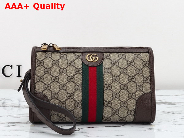 Gucci Ophidia GG Messenger Bag in Beige and Ebony GG Supreme Canvas 752581 Replica