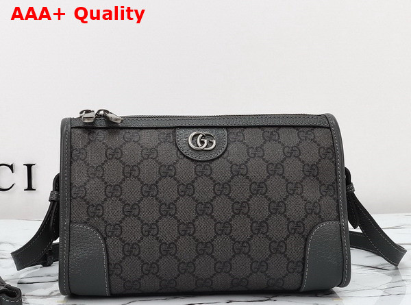 Gucci Ophidia GG Messenger Bag in Grey and Black GG Supreme Canvas 752581 Replica