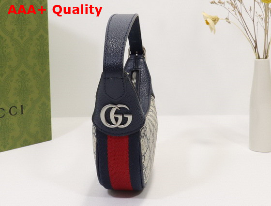 Gucci Ophidia GG Mini Bag Beige and Blue GG Supreme Canvas 658551 Replica