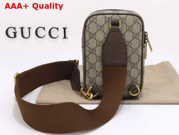 Gucci Ophidia GG Mini Bag in Beige and Ebony GG Supreme Canvas 752565 Replica