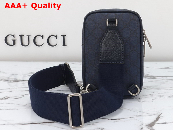 Gucci Ophidia GG Mini Bag in Blue and Dark Blue GG Supreme Canvas 752565 Replica