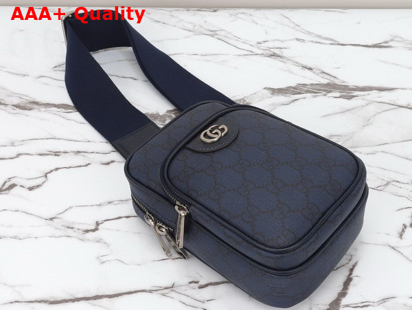 Gucci Ophidia GG Mini Bag in Blue and Dark Blue GG Supreme Canvas 752565 Replica