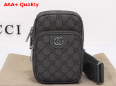 Gucci Ophidia GG Mini Bag in Grey and Black GG Supreme Canvas 752565 Replica