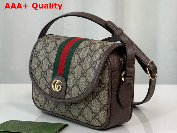 Gucci Ophidia GG Mini Shoulder Bag in Beige and Ebony GG Supreme Canvas 772239 Replica