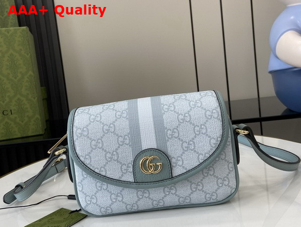 Gucci Ophidia GG Mini Shoulder Bag in Dusty Blue GG Supreme Canvas 772239 Replica