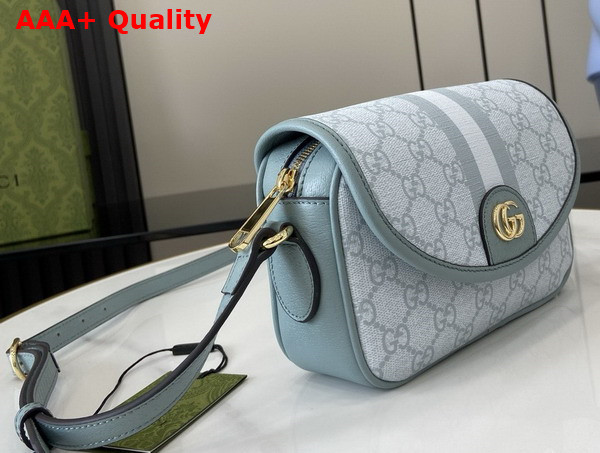 Gucci Ophidia GG Mini Shoulder Bag in Dusty Blue GG Supreme Canvas 772239 Replica