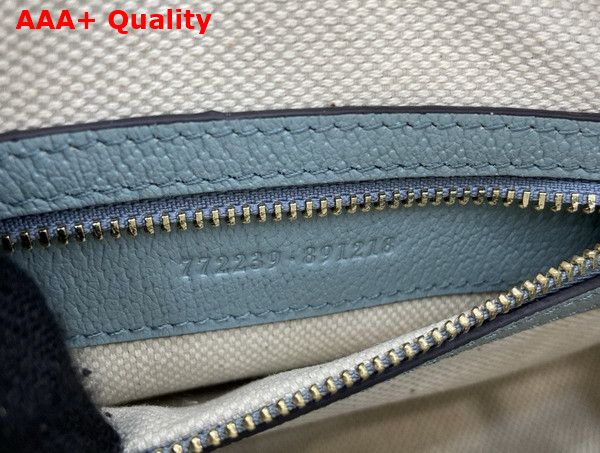 Gucci Ophidia GG Mini Shoulder Bag in Dusty Blue GG Supreme Canvas 772239 Replica