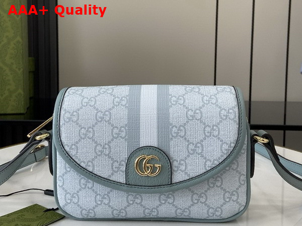 Gucci Ophidia GG Mini Shoulder Bag in Dusty Blue GG Supreme Canvas 772239 Replica