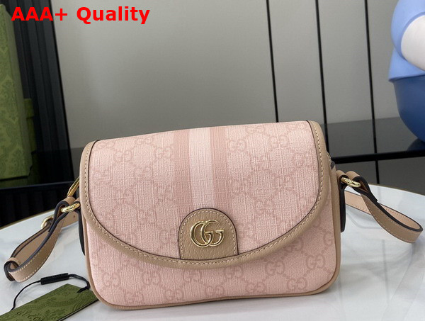 Gucci Ophidia GG Mini Shoulder Bag in Dusty Pink GG Supreme Canvas 772239 Replica