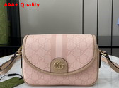 Gucci Ophidia GG Mini Shoulder Bag in Dusty Pink GG Supreme Canvas 772239 Replica