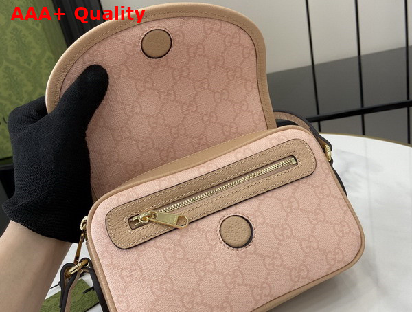 Gucci Ophidia GG Mini Shoulder Bag in Dusty Pink GG Supreme Canvas 772239 Replica