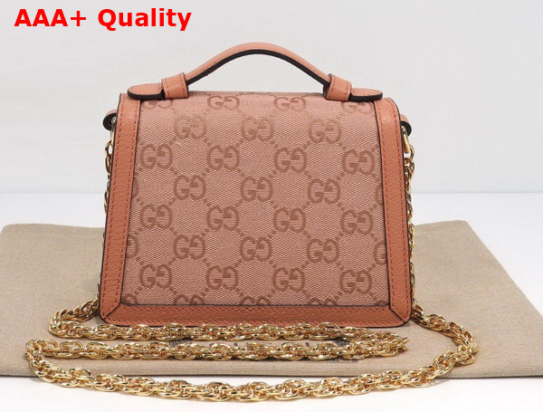 Gucci Ophidia GG Mini Shoulder Bag in Pink GG Canvas 696180 Replica