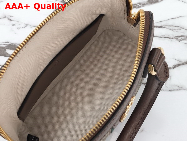 Gucci Ophidia GG Mini Top Handle Bag in Beige and Ebony GG Supreme Canvas 772216 Replica