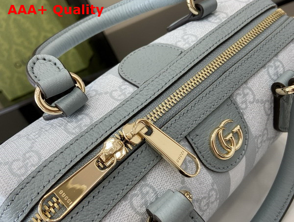 Gucci Ophidia GG Mini Top Handle Bag in Dusty Blue GG Supreme Canvas 772053 Replica