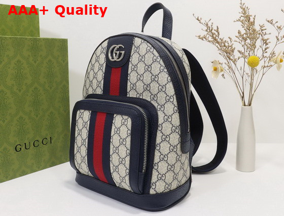 Gucci Ophidia GG Small Backpack Beige and Blue GG Supreme Canvas 547965 Replica