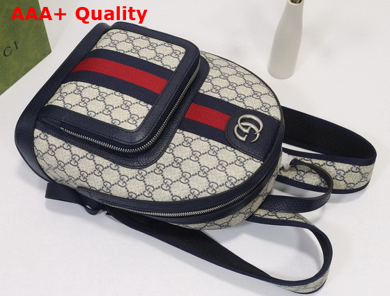 Gucci Ophidia GG Small Backpack Beige and Blue GG Supreme Canvas 547965 Replica