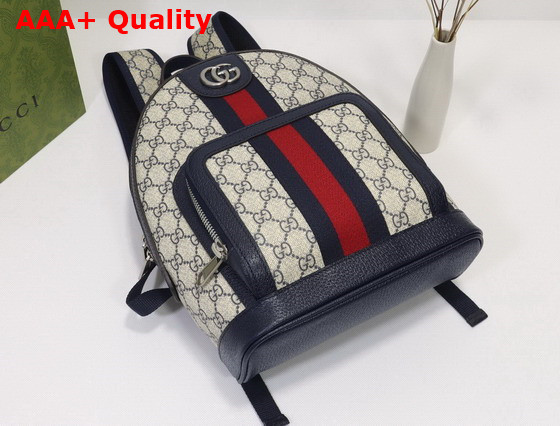 Gucci Ophidia GG Small Backpack Beige and Blue GG Supreme Canvas 547965 Replica