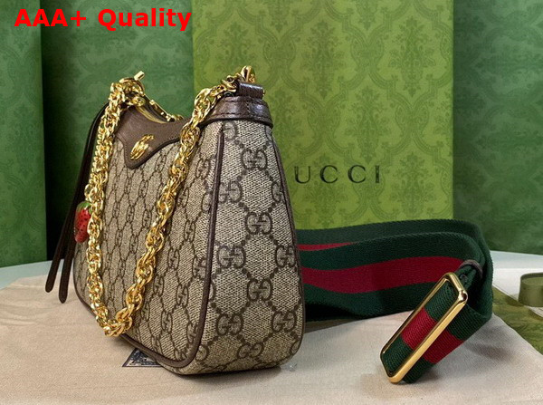 Gucci Ophidia GG Small Handbag Beige and Ebony GG Supreme Canvas 735132 Replica