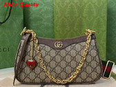 Gucci Ophidia GG Small Handbag Beige and Ebony GG Supreme Canvas 735132 Replica