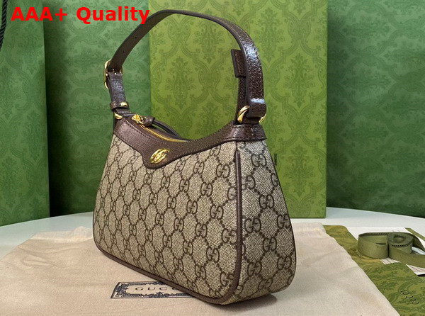 Gucci Ophidia GG Small Handbag in Beige and Ebony GG Supreme Canvas 735145 Replica