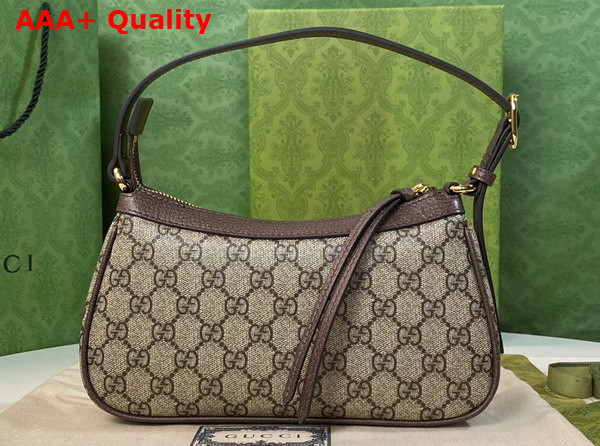 Gucci Ophidia GG Small Handbag in Beige and Ebony GG Supreme Canvas 735145 Replica