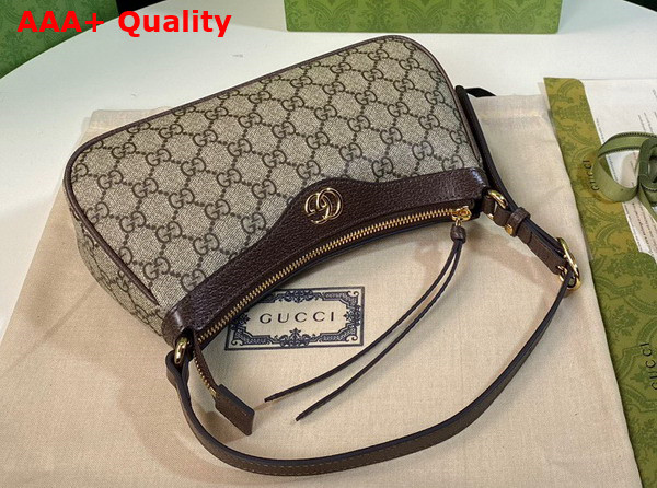 Gucci Ophidia GG Small Handbag in Beige and Ebony GG Supreme Canvas 735145 Replica