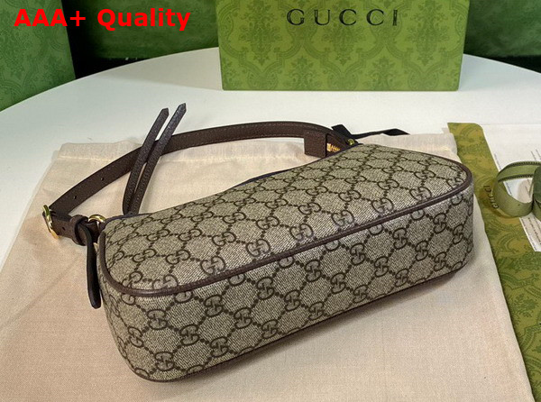 Gucci Ophidia GG Small Handbag in Beige and Ebony GG Supreme Canvas 735145 Replica