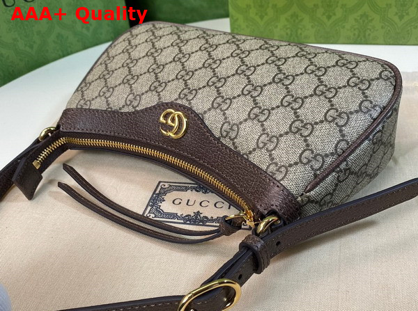 Gucci Ophidia GG Small Handbag in Beige and Ebony GG Supreme Canvas 735145 Replica