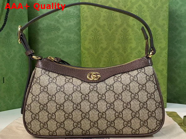 Gucci Ophidia GG Small Handbag in Beige and Ebony GG Supreme Canvas 735145 Replica