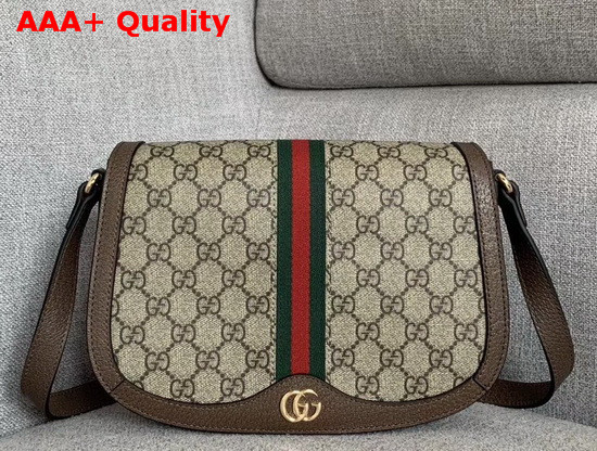 Gucci Ophidia GG Small Shoulder Bag Beige Ebony GG Supreme Canvas 601044 Replica