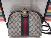 Gucci Ophidia GG Small Shoulder Bag GG Supreme Canvas with Inlaid Web Stripe Detail