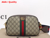 Gucci Ophidia GG Small Shoulder Bag in Beige and Ebony GG Supreme Canvas 752591 Replica