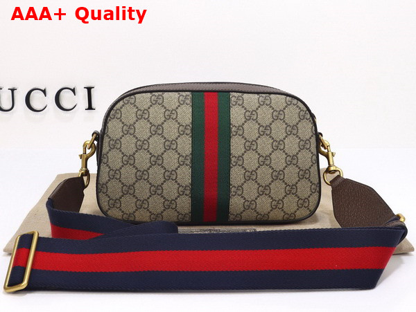 Gucci Ophidia GG Small Shoulder Bag in Beige and Ebony GG Supreme Canvas 752591 Replica