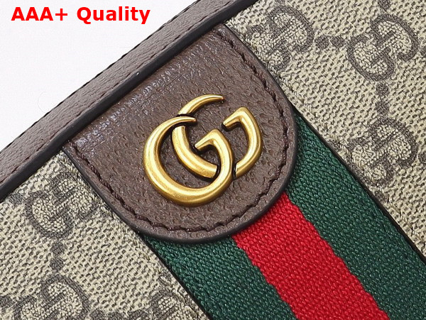 Gucci Ophidia GG Small Shoulder Bag in Beige and Ebony GG Supreme Canvas 752591 Replica