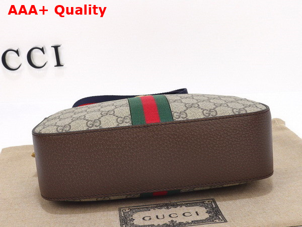 Gucci Ophidia GG Small Shoulder Bag in Beige and Ebony GG Supreme Canvas 752591 Replica