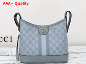 Gucci Ophidia GG Small Shoulder Bag in Dusty Blue GG Supreme Canvas 781402 Replica