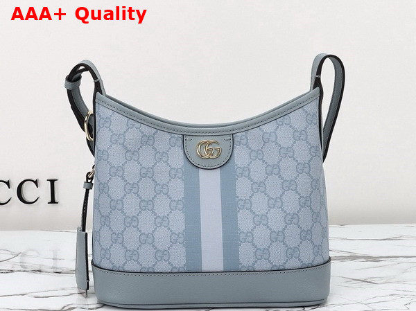 Gucci Ophidia GG Small Shoulder Bag in Dusty Blue GG Supreme Canvas 781402 Replica